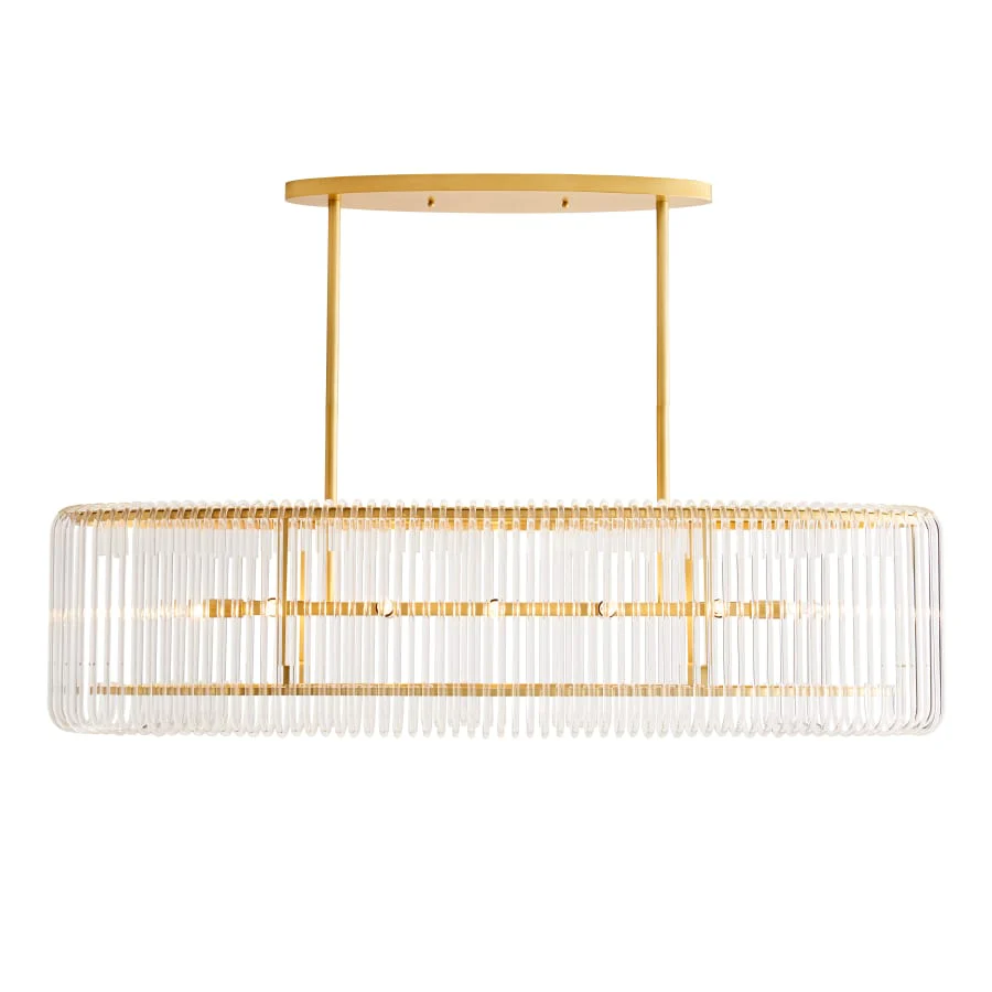 Arteriors Chandler 12 Light 51" Wide Linear Chandelier - Image 3