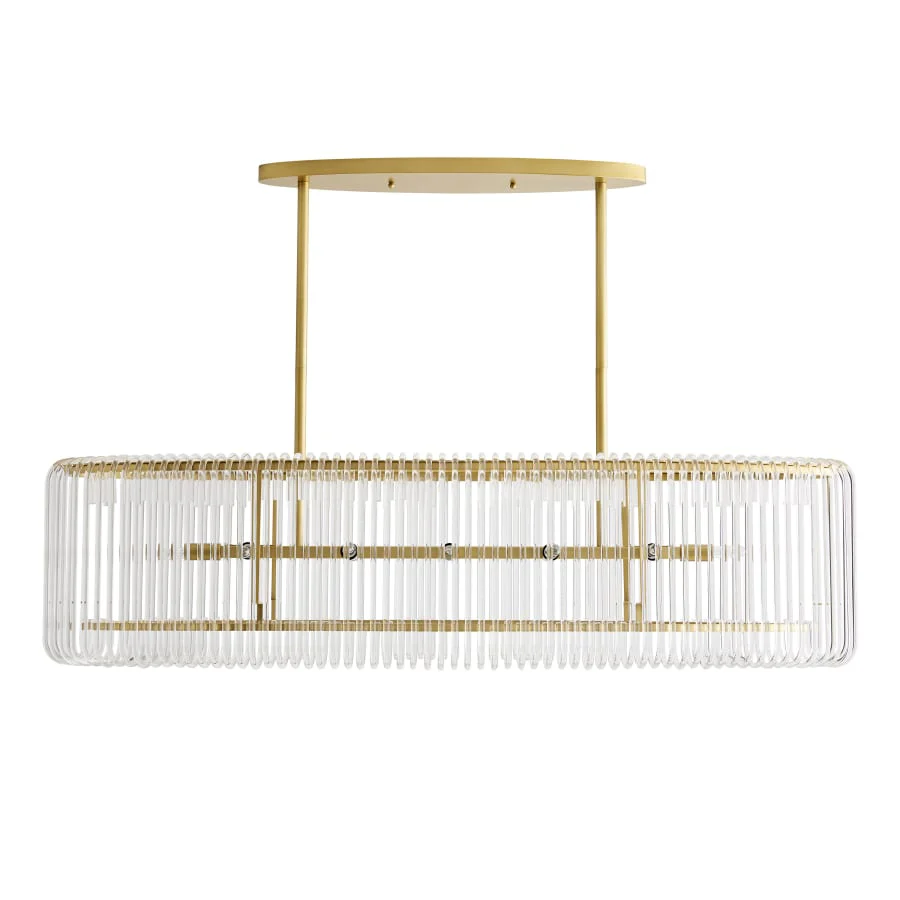 Arteriors Chandler 12 Light 51" Wide Linear Chandelier - Image 1