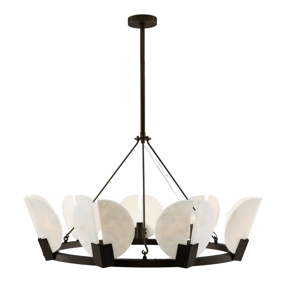 Arteriors Sierra 9 Light 40" Wide Commercial Ring Chandelier - English Bronze - Image 3
