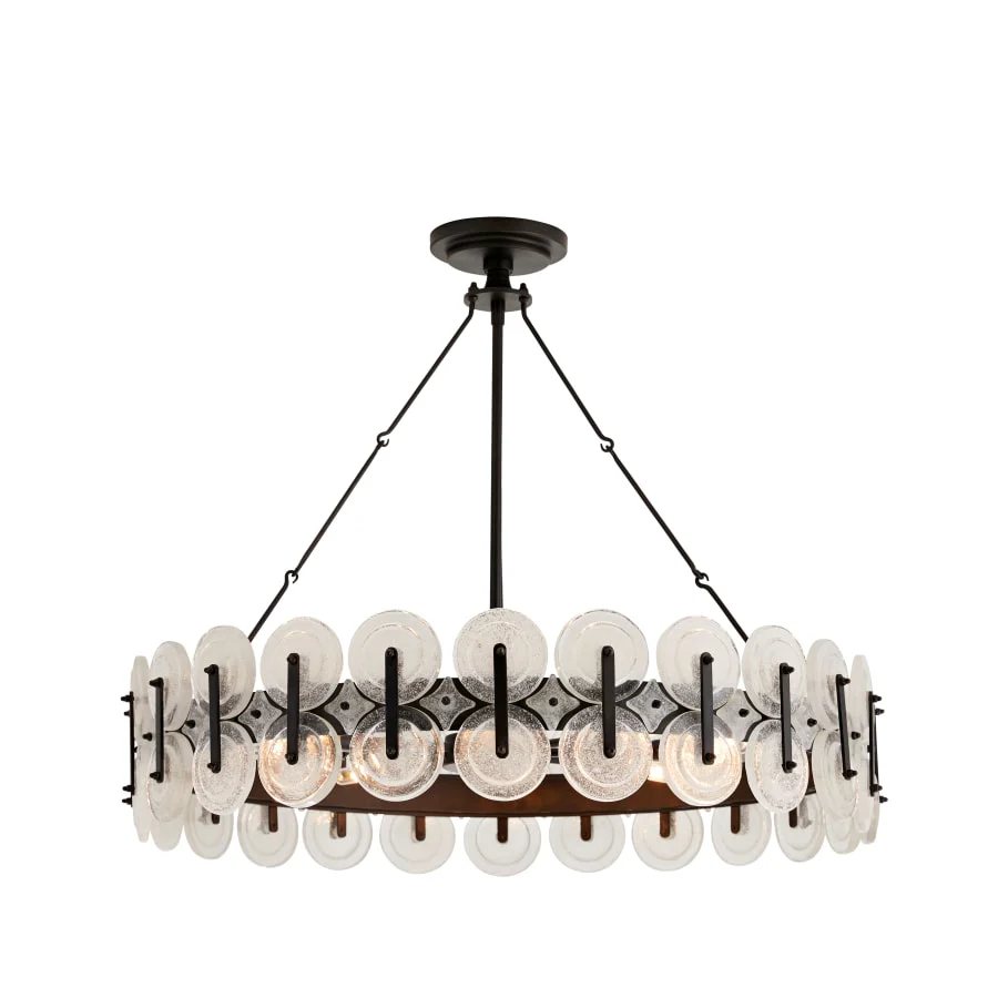Arteriors Rondelle 8 Light 31" Wide Drum Chandelier - Image 2