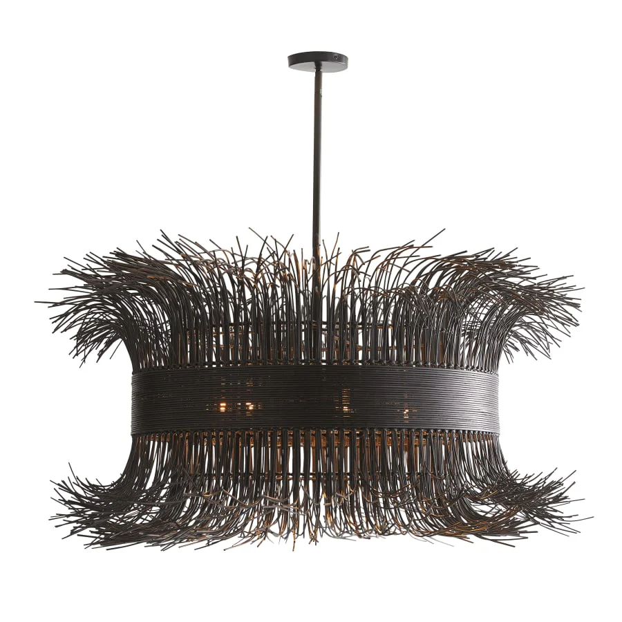 Arteriors Filamento 6 Light 42" Wide Abstract Drum Chandelier - Image 3