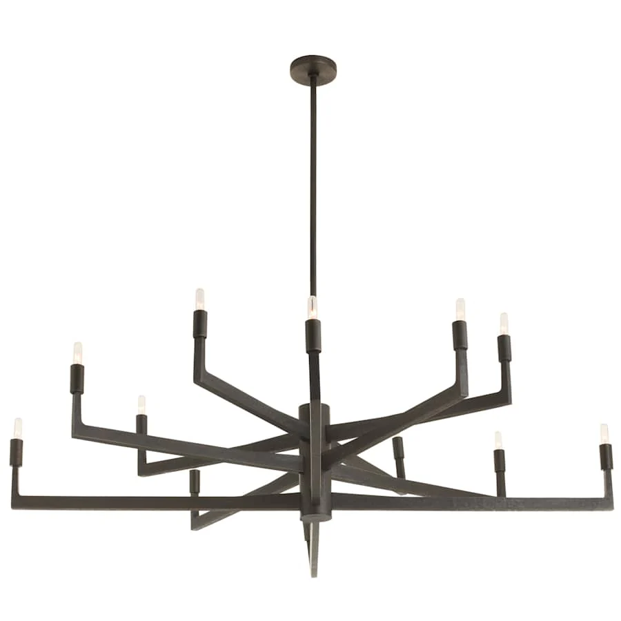 Arteriors Griff Large Chandelier 12 Light 56" Wide Taper Candle Style Chandelier - Image 1