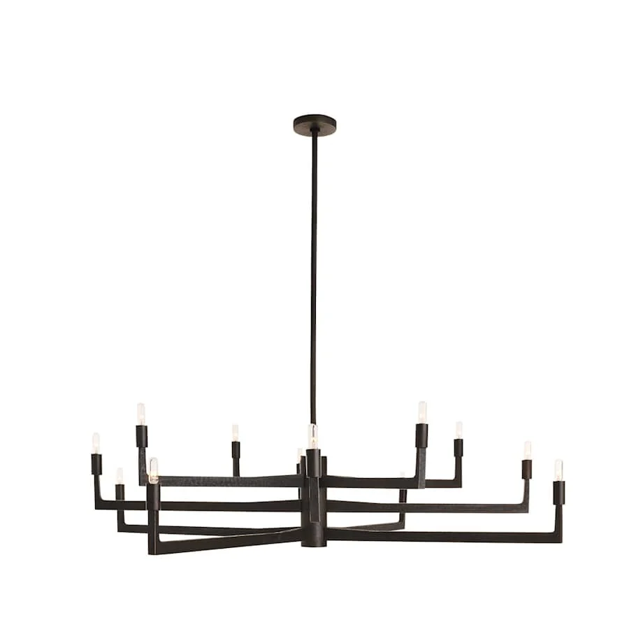Arteriors Griff Large Chandelier 12 Light 56" Wide Taper Candle Style Chandelier - Image 3