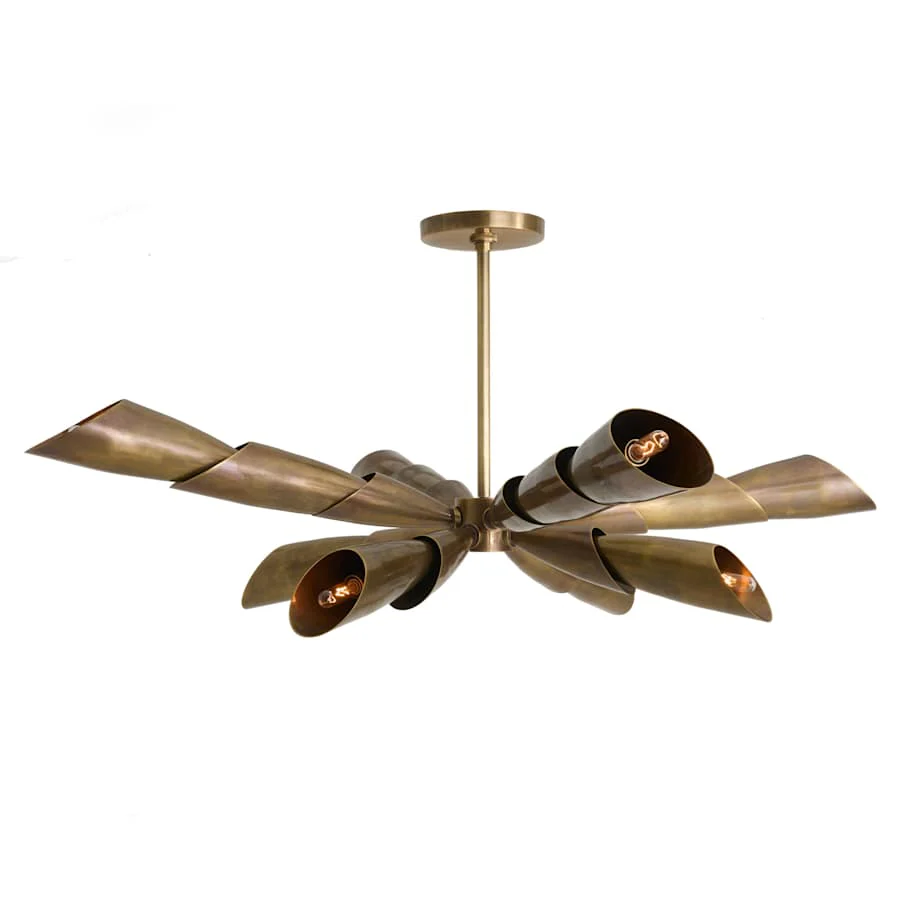 Arteriors Morgan Flush Mount 8 Light 44" Wide Abstract Chandelier - Image 1