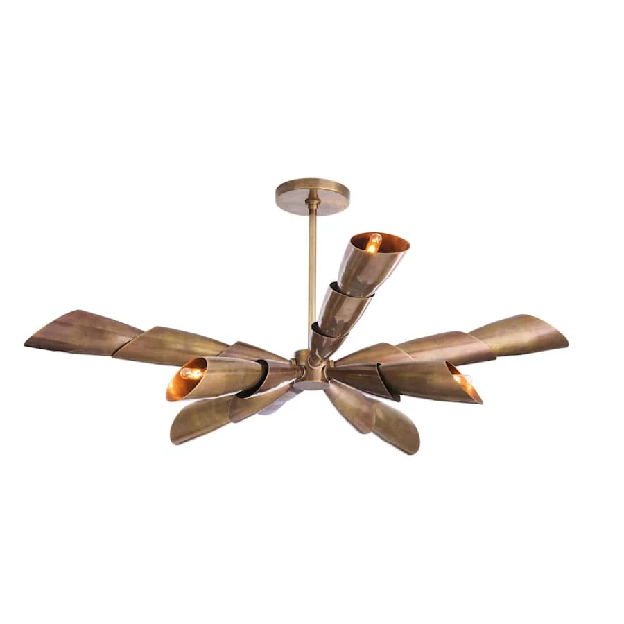 Arteriors Morgan Flush Mount 8 Light 44" Wide Abstract Chandelier - Image 3