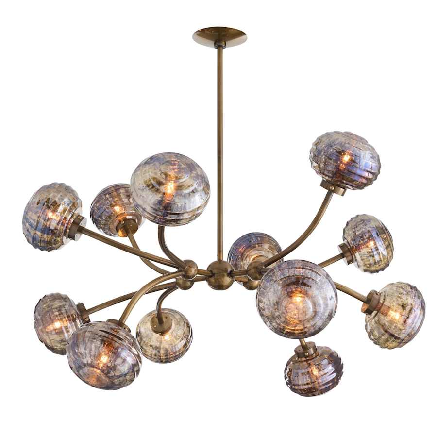Arteriors Merrick Chandelier 12 Light 39" Wide Abstract Sputnik Chandelier - Image 1