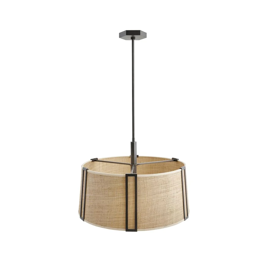 Arteriors Amida 3 Light 29" Wide Drum Chandelier - Image 3