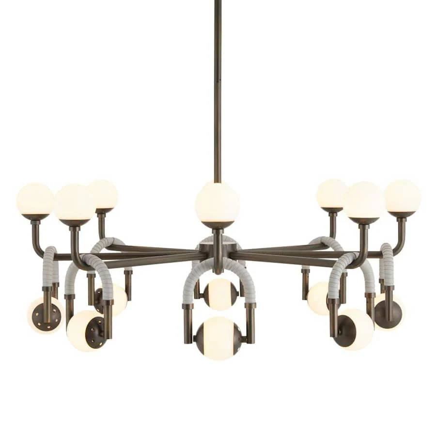 Arteriors Hollins 33" Wide LED Chandelier with Opal Glass Shades - Image 1