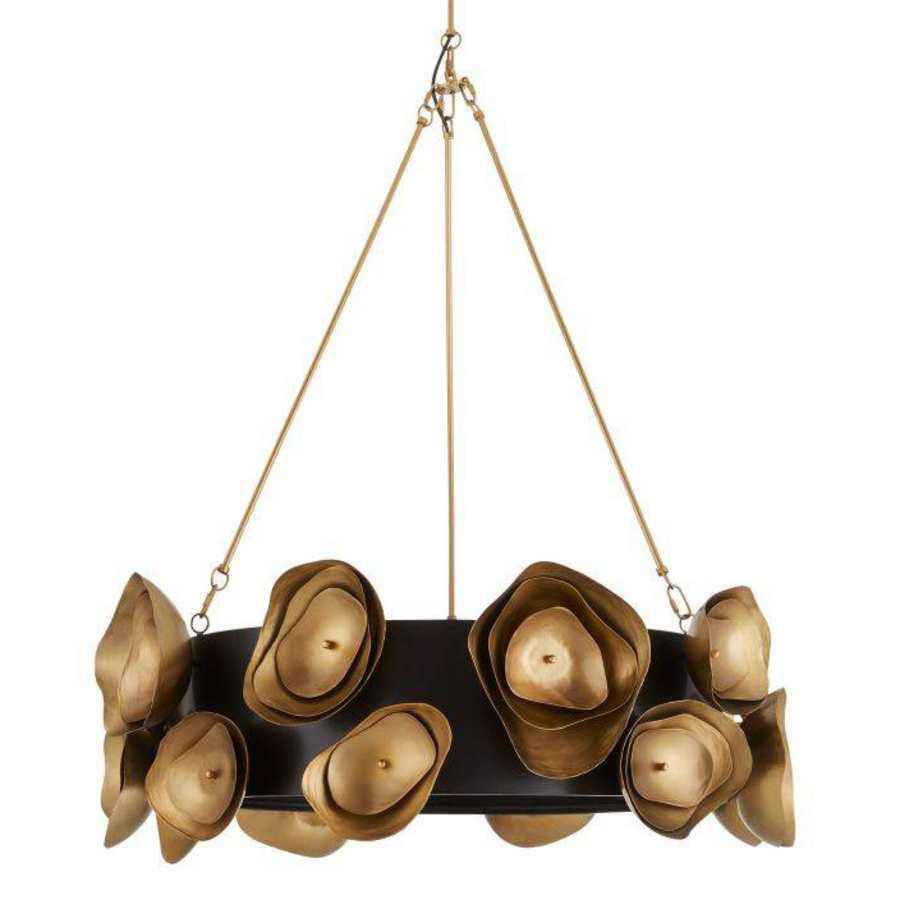 Arteriors Gaia 6 Light 36" Wide Drum Chandelier with Steel Shade - Image 1