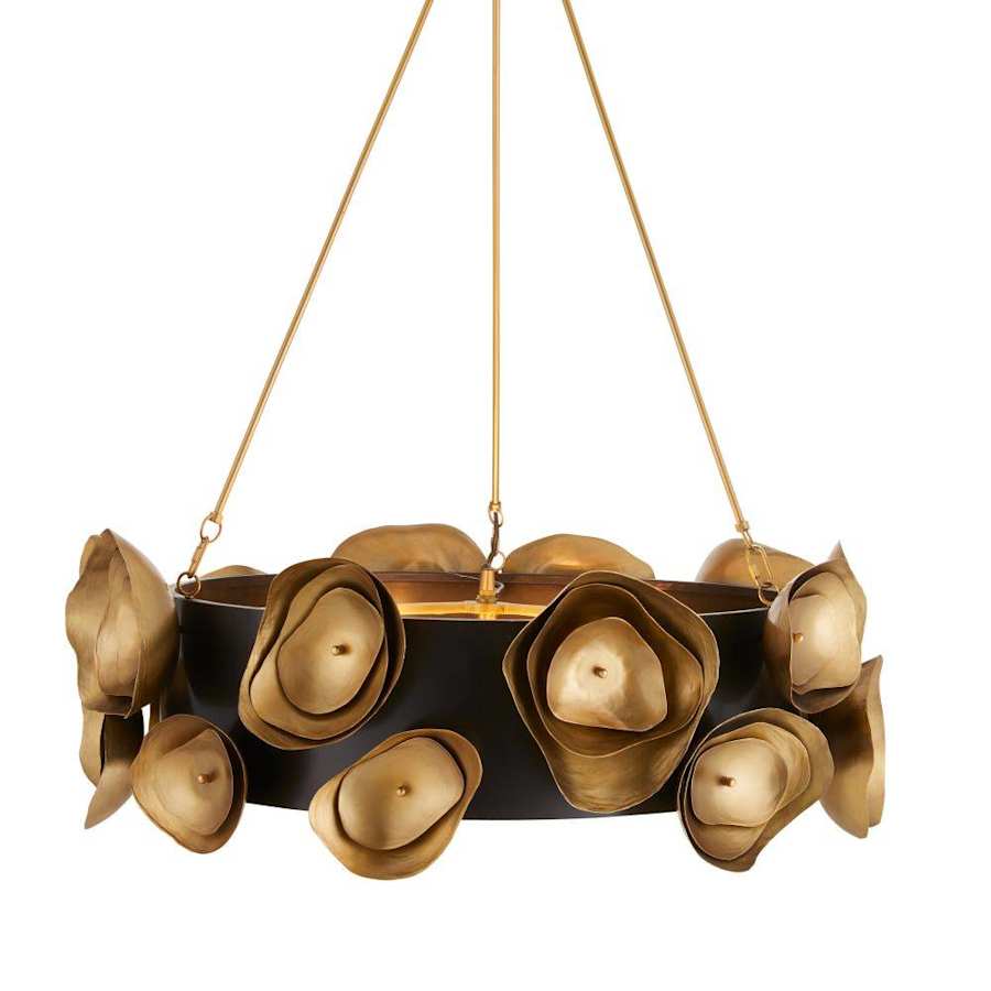 Arteriors Gaia 6 Light 36" Wide Drum Chandelier with Steel Shade - Image 2