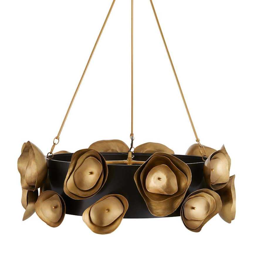Arteriors Gaia 6 Light 36" Wide Drum Chandelier with Steel Shade - Image 3