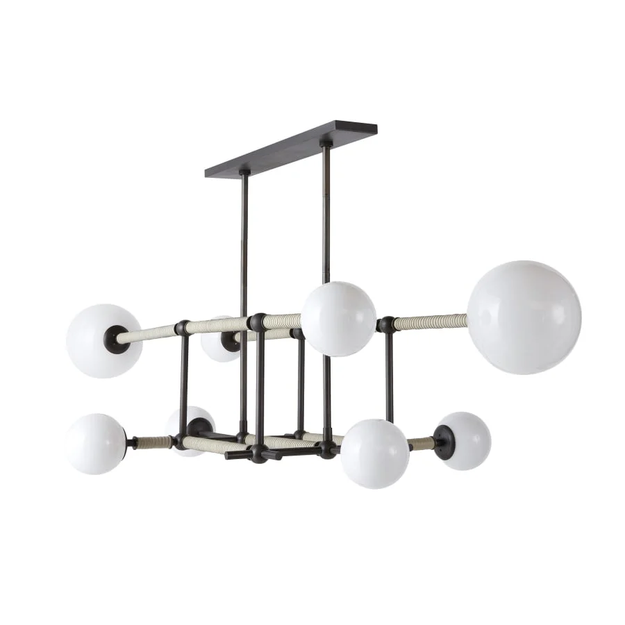 Arteriors Erica 8 Light 58" Wide Linear Chandelier - Image 3