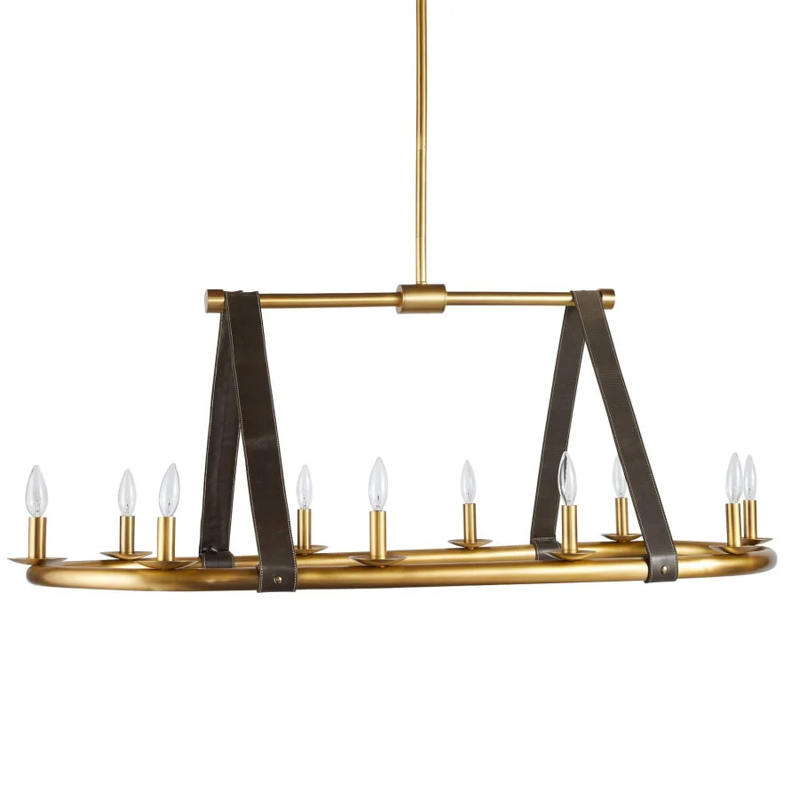 Arteriors Englewood 10 Light 52" Wide Linear Chandelier - Image 1