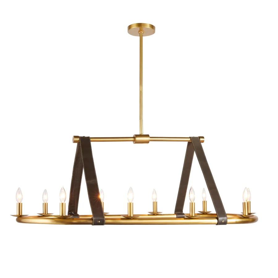 Arteriors Englewood 10 Light 52" Wide Linear Chandelier - Image 2