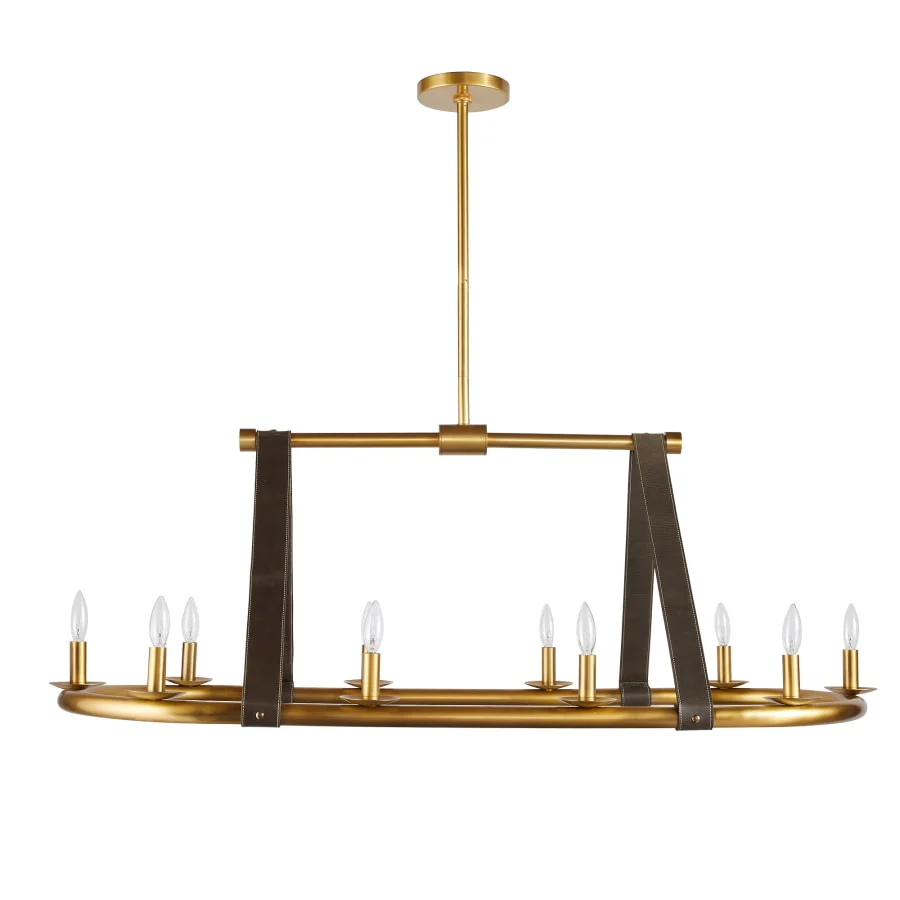Arteriors Englewood 10 Light 52" Wide Linear Chandelier - Image 3