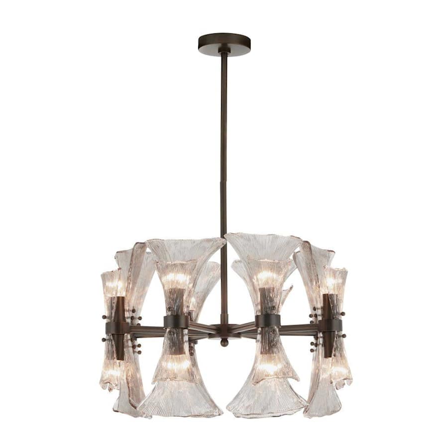 Arteriors Gwendolyn 16 Light 24" Wide Chandelier with Ribbed Glass Shades - Image 3