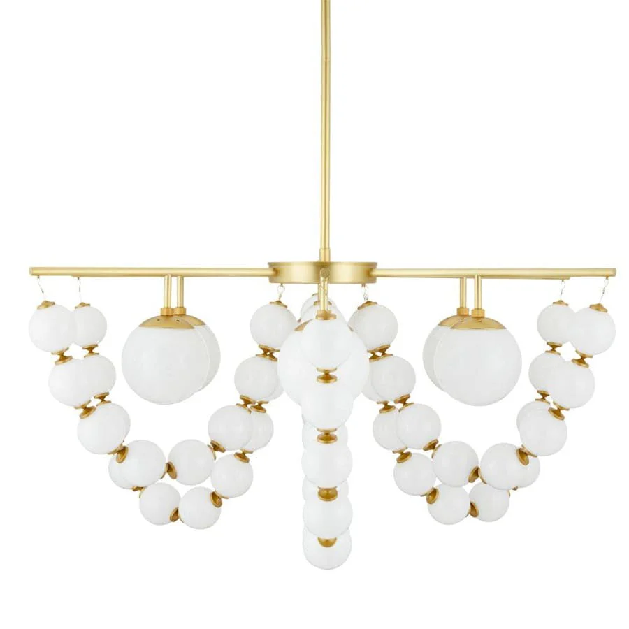 Arteriors Genesis 5 Light 42" Wide Chandelier with Opal Glass Shades - Image 2