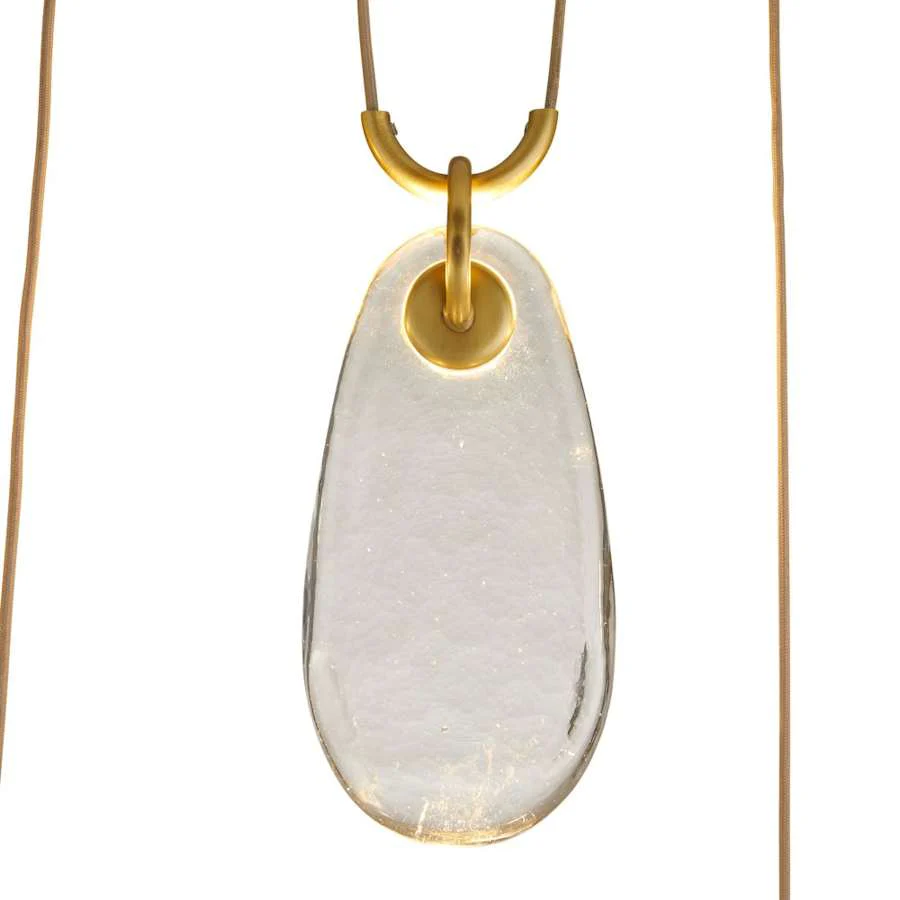 Arteriors Melt 38" Wide LED Linear Pendant with Clear Glass Shades - Image 3