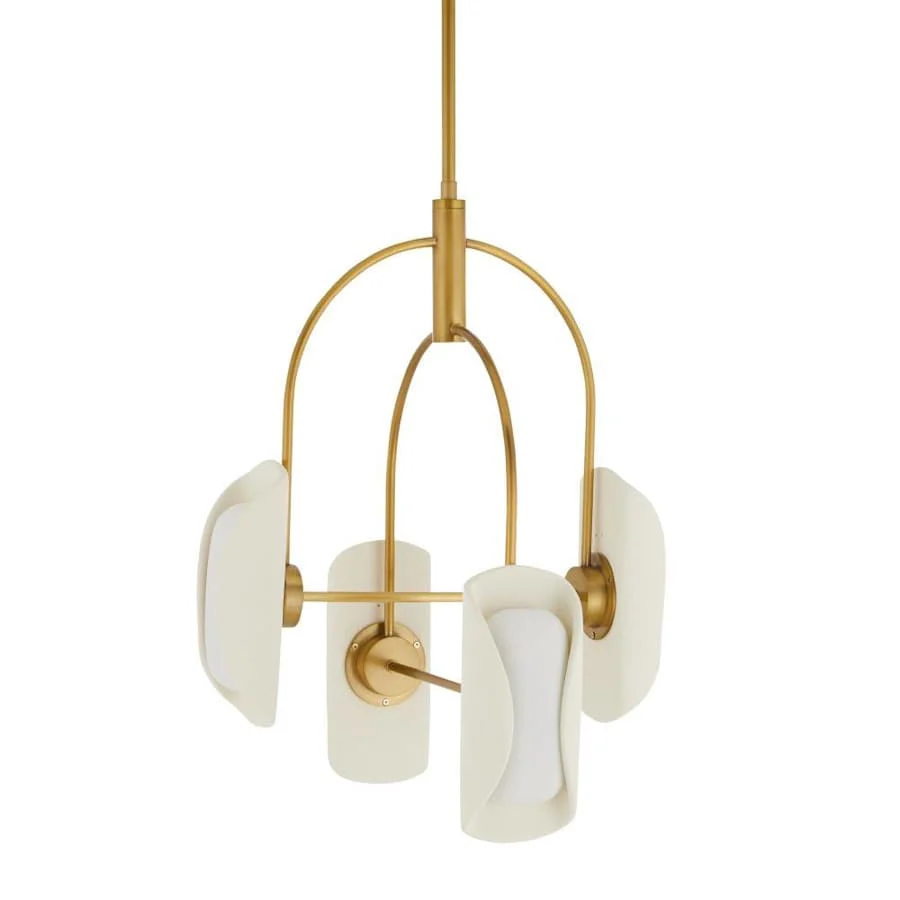 Arteriors Roll 20" Wide LED Chandelier with Resin and Opal Glass Shades - Image 2