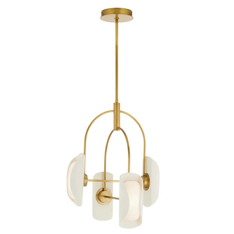 Arteriors Roll 20" Wide LED Chandelier with Resin and Opal Glass Shades - Image 3