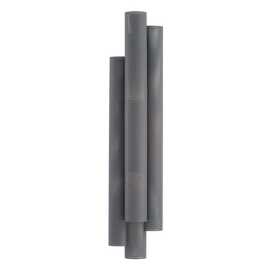 Arteriors Punch 2 Light 49" Tall Outdoor Wall Sconce with Mesh Steel Shades - Image 3