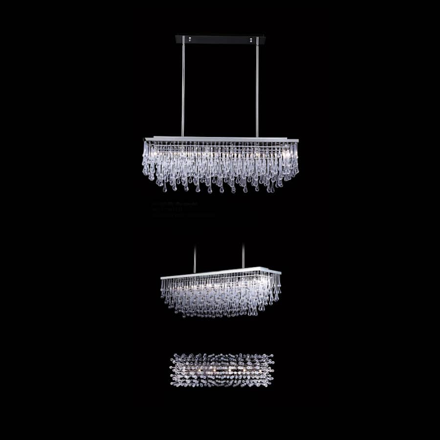 Avenue Lighting Hollywood Blvd. 6 Light 38" Wide Linear Chandelier - Image 2