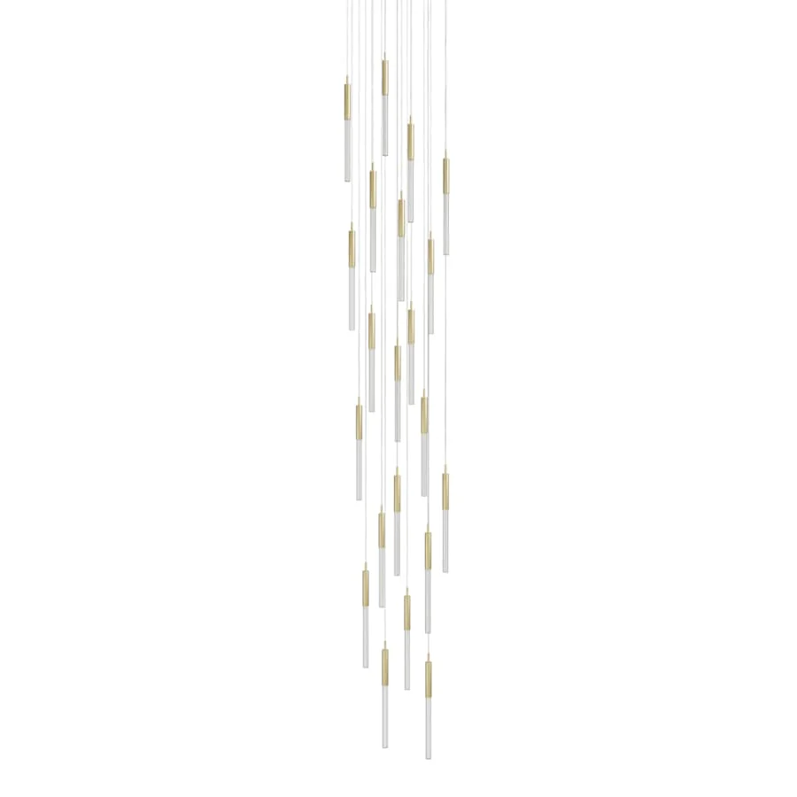 Avenue Lighting Main St. 21 Light 22" Wide LED Multi Light Pendant with Boa Glass Shades - Image 1
