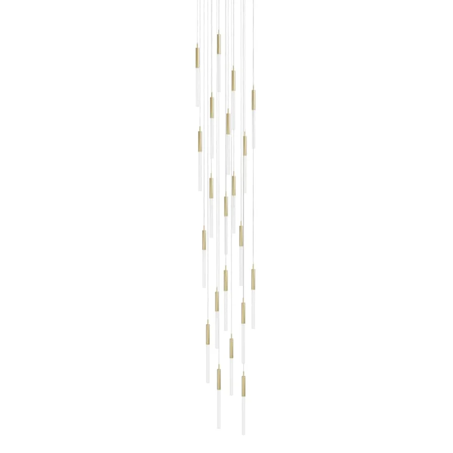Avenue Lighting Main St. 21 Light 22" Wide LED Multi Light Pendant with Frosted Glass Shades - Image 1