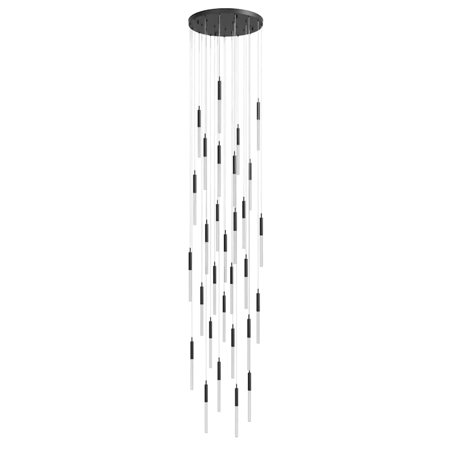 Avenue Lighting Main St. 31 Light 30" Wide LED Multi Light Pendant with Boa Glass Shades - Image 3
