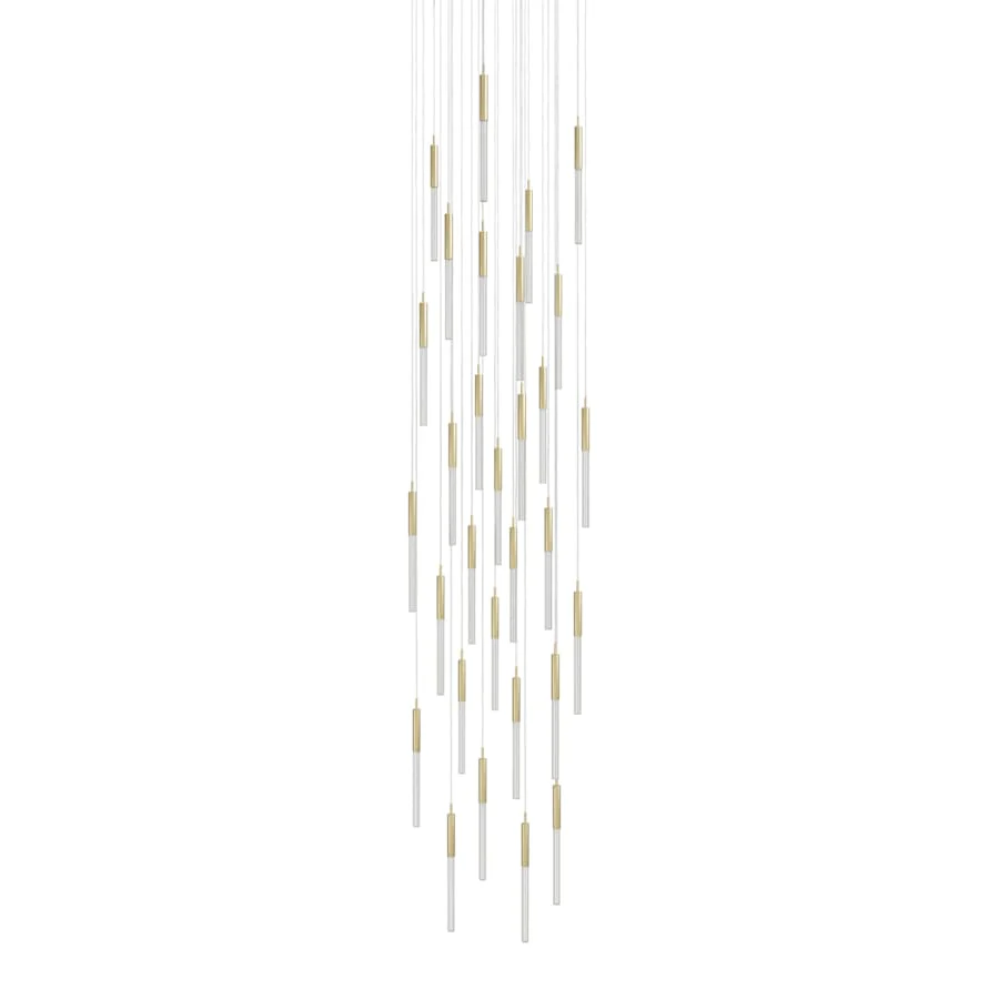 Avenue Lighting Main St. 31 Light 30" Wide LED Multi Light Pendant with Boa Glass Shades - Image 1
