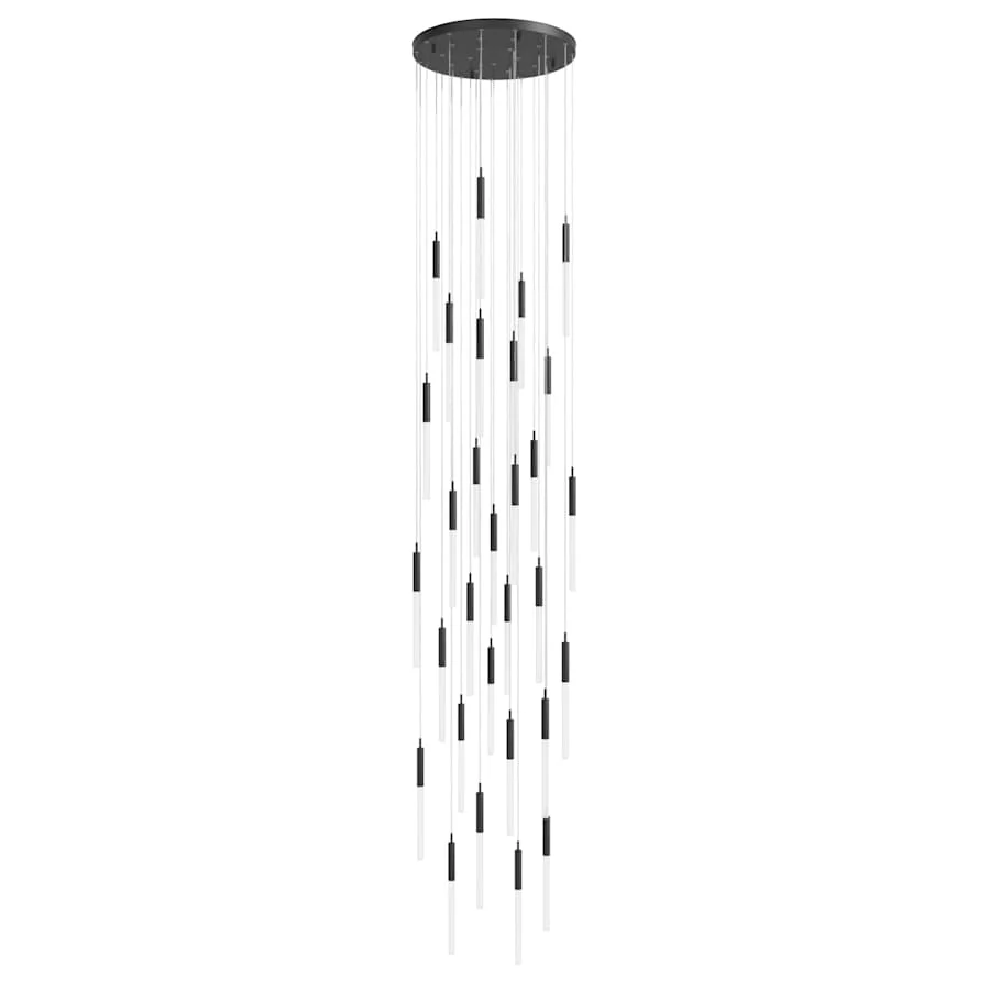 Avenue Lighting Main St. 31 Light 30" Wide LED Multi Light Pendant with Frosted Glass Shades - Image 3