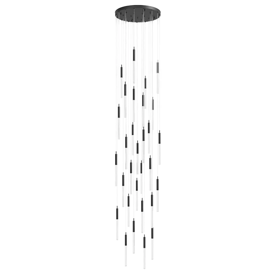 Avenue Lighting Main St. 31 Light 30" Wide LED Multi Light Pendant with Snow Glass Shades - Image 3