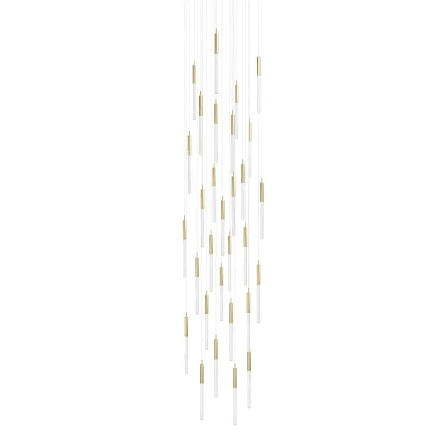 Avenue Lighting Main St. 31 Light 30" Wide LED Multi Light Pendant with Snow Glass Shades - Image 1