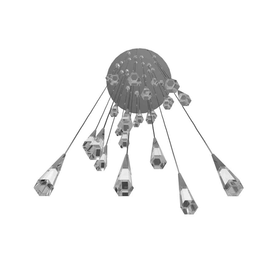 Avenue Lighting Avalon 25 Light 30" Wide LED Crystal Multi Light Pendant with Faceted Crystal Shades - Image 2