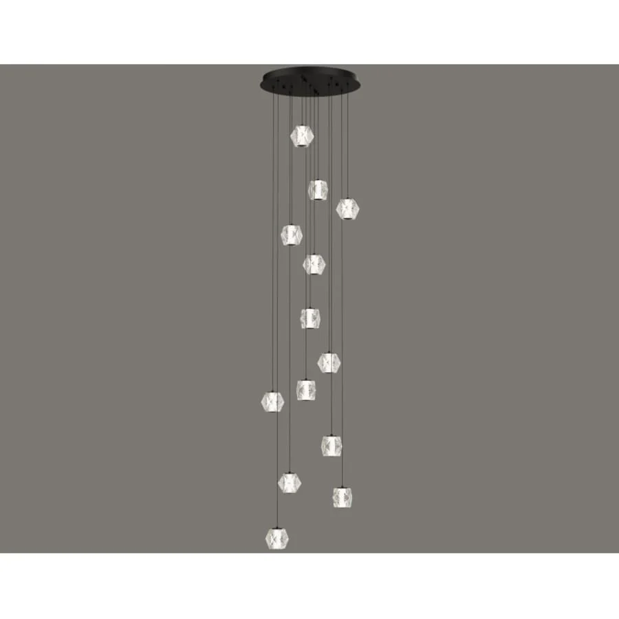 Avenue Lighting Beluga 22" Wide LED Multi Light Pendant with Faceted Acrylic Shades - Image 3