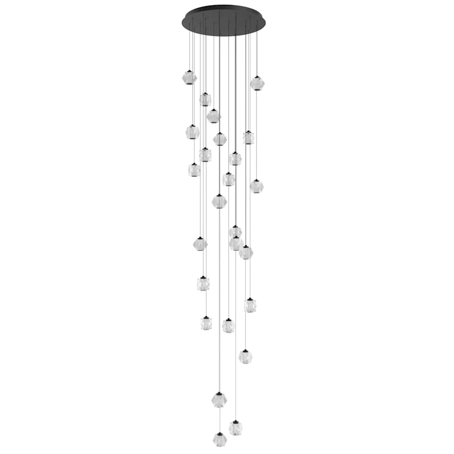 Avenue Lighting Beluga 30" Wide LED Multi Light Pendant with Faceted Acrylic Shades - Image 2