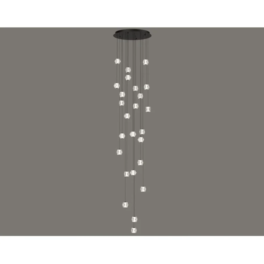Avenue Lighting Beluga 30" Wide LED Multi Light Pendant with Faceted Acrylic Shades - Image 3