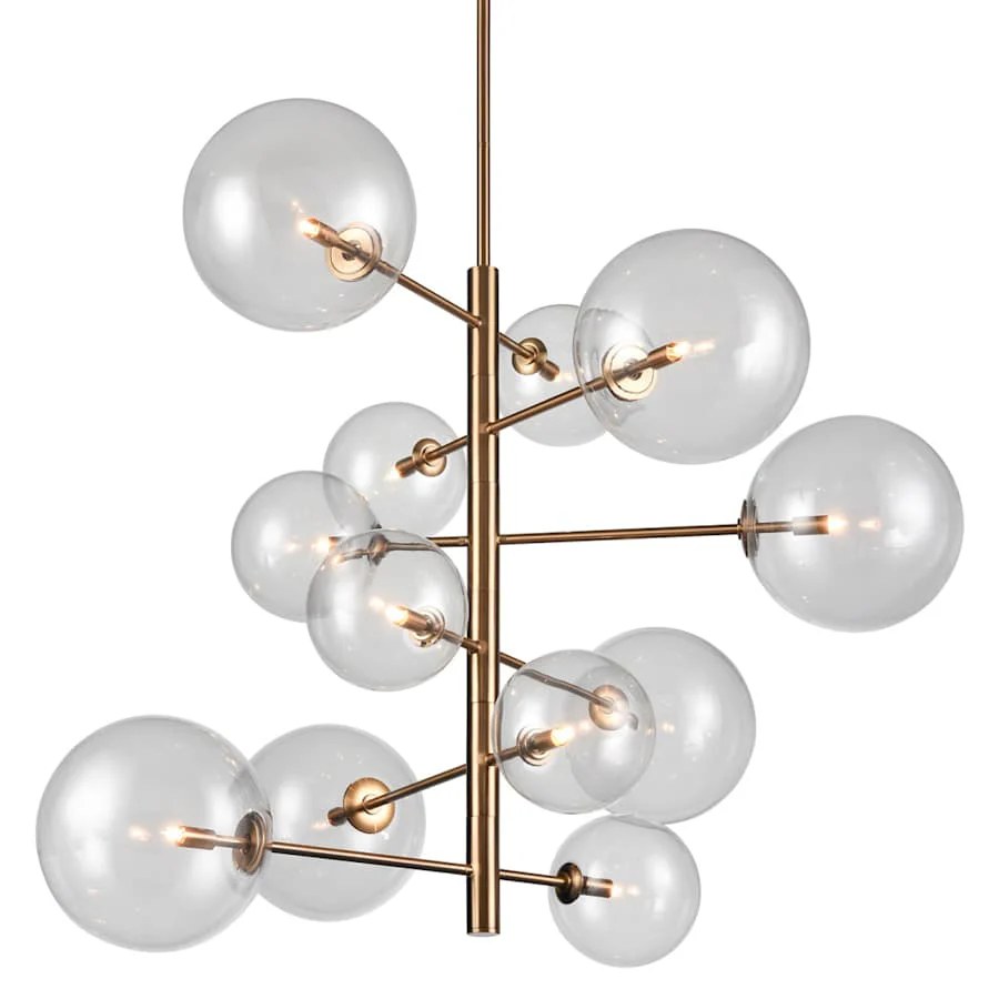 Avenue Lighting Delilah 12 Light 43" Wide Abstract Sputnik Chandelier with Glass Shades - Image 1