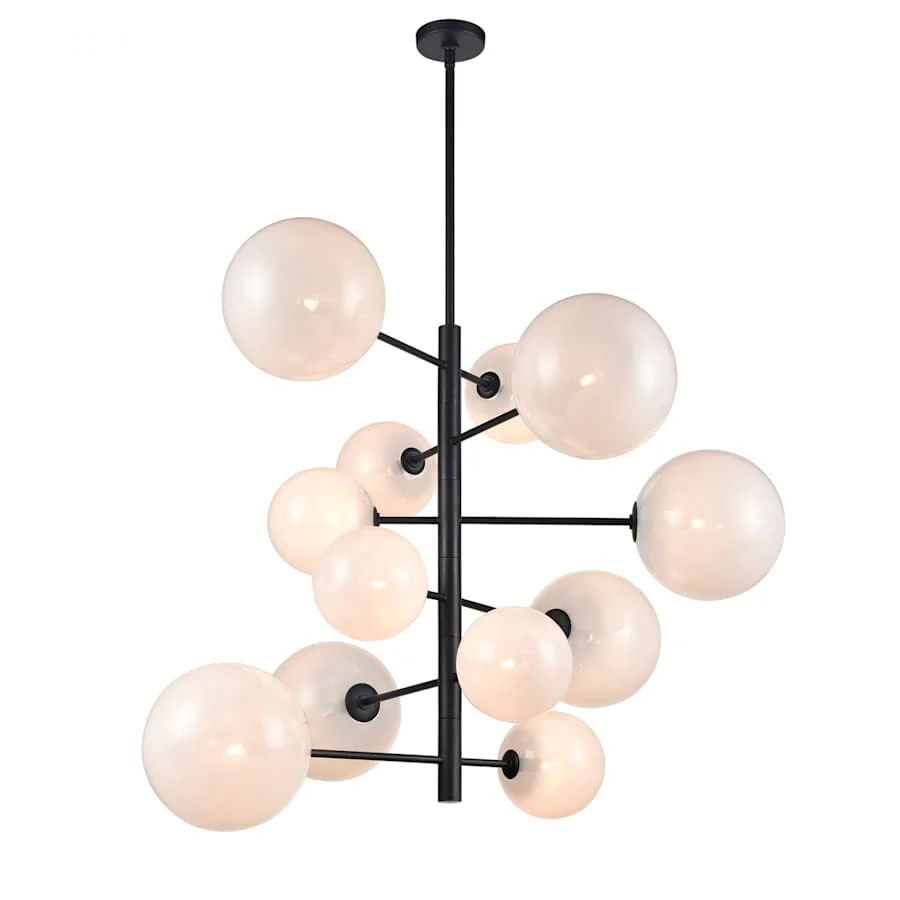 Avenue Lighting Delilah 12 Light 43" Wide Abstract Sputnik Chandelier with Glass Shades - Image 2