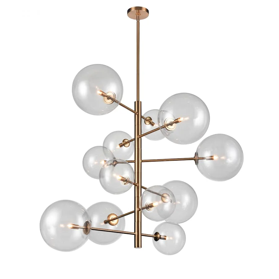 Avenue Lighting Delilah 12 Light 43" Wide Abstract Sputnik Chandelier with Glass Shades - Image 3