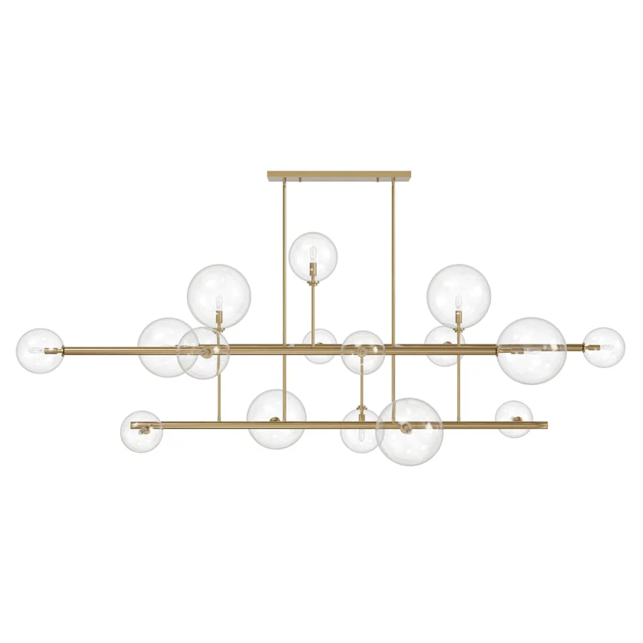 Avenue Lighting Delilah 16 Light 84" Wide Abstract Chandelier with Clear Glass Shades - Image 1