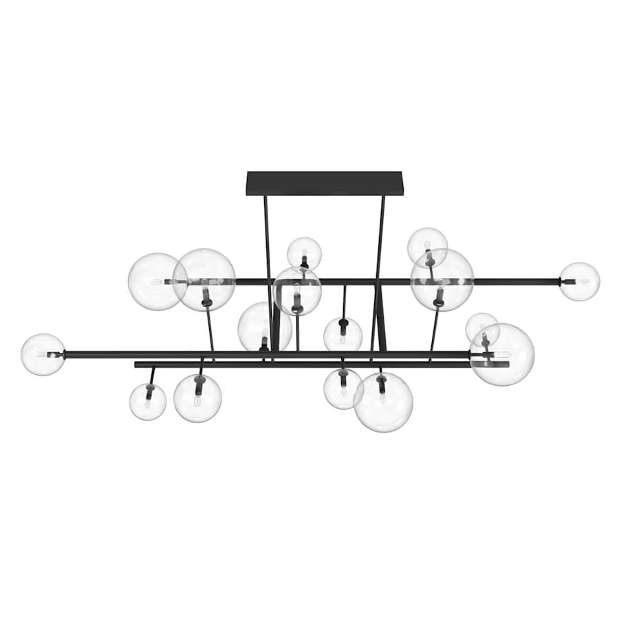 Avenue Lighting Delilah 16 Light 84" Wide Abstract Chandelier with Clear Glass Shades - Image 2