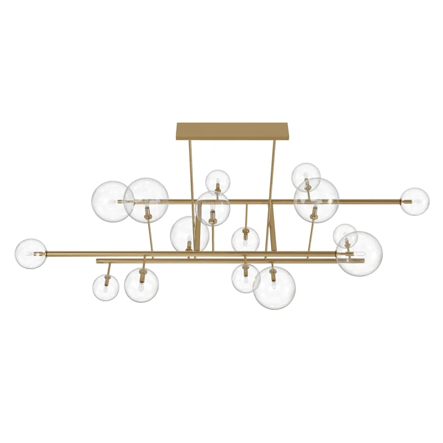Avenue Lighting Delilah 16 Light 84" Wide Abstract Chandelier with Clear Glass Shades - Image 3