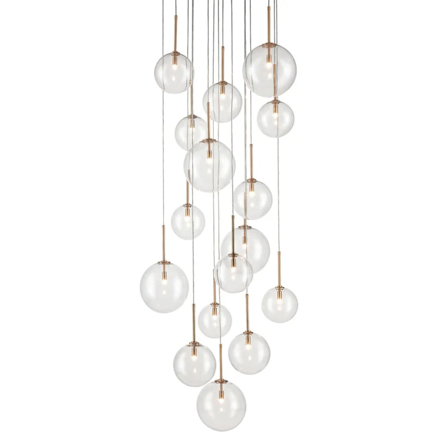 Avenue Lighting Delilah 16 Light 34" Wide Multi Light Pendant with Glass Shades - Image 1