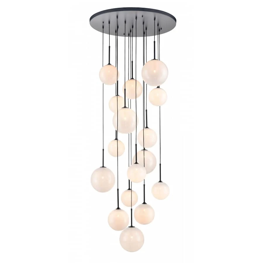 Avenue Lighting Delilah 16 Light 34" Wide Multi Light Pendant with Glass Shades - Image 2