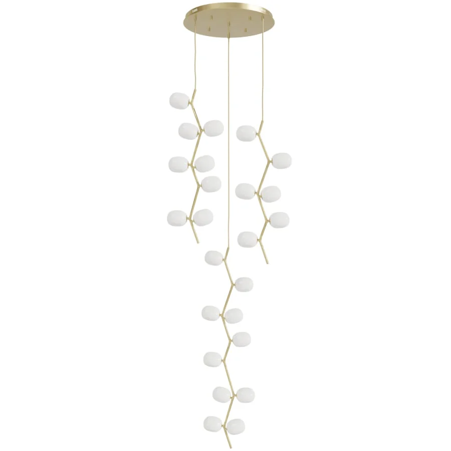 Avenue Lighting Hampton 24 Light 26" Wide Abstract Multi Light Pendant with Hand-Blown Glass Shades - Image 2