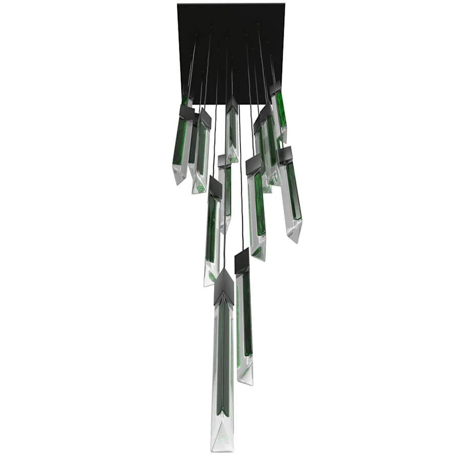 Avenue Lighting Alpine 15 Light 24" Wide LED Multi Light Pendant with Marbleized Crystal Shades - Image 3