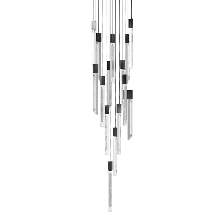 Avenue Lighting Alpine 15 Light 24" Wide LED Multi Light Pendant with Marbleized Crystal Shades - Image 1