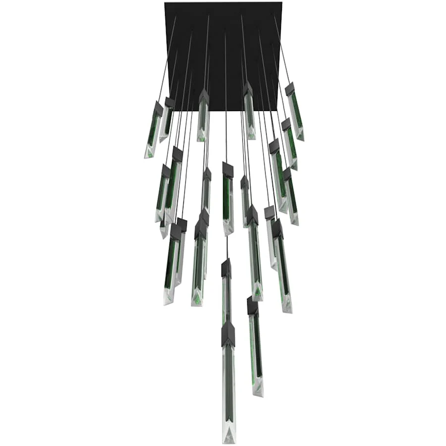 Avenue Lighting Alpine 31 Light 36" Wide LED Multi Light Pendant with Marbleized Crystal Shades - Image 3