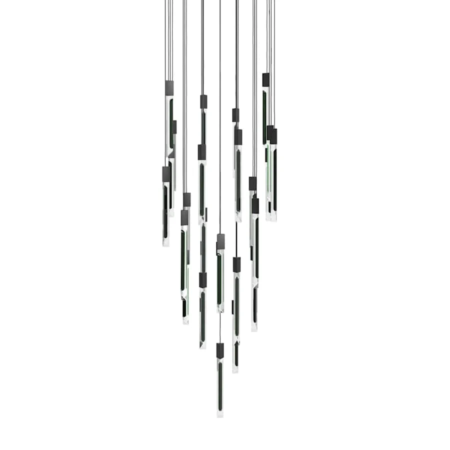 Avenue Lighting Alpine 31 Light 36" Wide LED Multi Light Pendant with Marbleized Crystal Shades - Image 1
